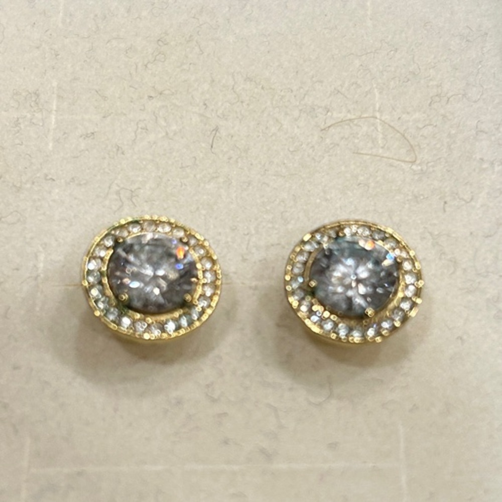 Elegant Gold and Silver Stud Earrings